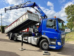 DAF CF 330 FAN 6x2 Tipper + Crane Hiab XS 244 EP-3 Hiduo - Radio - Rotator - 5/6 F - Lift + Steering Axle - 213.000km - Euro 6 A - NL Truck