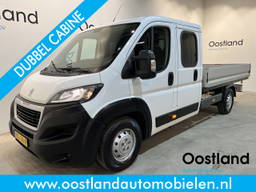 Peugeot Boxer 2.2 HDi 165 PK L4 Pro Zwaar DC 6 pers. Open Laadbak / Luchtvering / Trekhaak 3.000 KG / Airco / Cruise Control / Navigatie