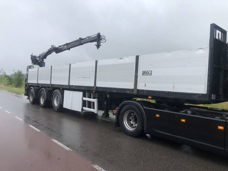 Floor Steenoplegger Stenentrailer + Hiab kraan joysticks bediening 3