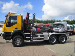 Iveco Trakker 380T41 Trakker 450 Euro 5 6X6 Fullsteel HMF 1460 K 2 Hyva 20 Tons Containersysteem