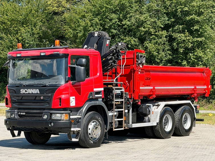 Scania P410 Kipper 4,95m Kran/Funk + Bordmatic 6x4 5