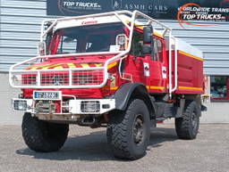 Unimog U5000 4x4 - Mercedes-Benz type 437.4 4,000 ltr - Hydraulic Winch 6.t., Winch -Feuerwehr Doppelkabine,Uberrollkafig