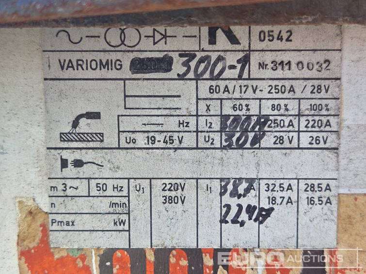 Diversen 250-1 Mig Welder Messer Griesheim 250-1 Mig Welder 10
