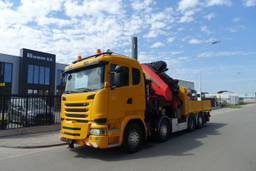 Scania R 490 8X2 / Palfinger PK 165002 TEC + FLY JIB Kraan / 165 TM Kraan / Remote Control / Lier / Winch / Front Stamp / Perfect Condition
