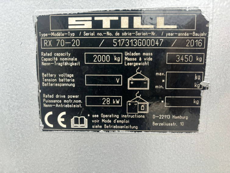 Still RX70-20 Heftruck Diesel 6