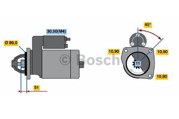 Bosch Startmotor 0 001 368 015 NEW 1