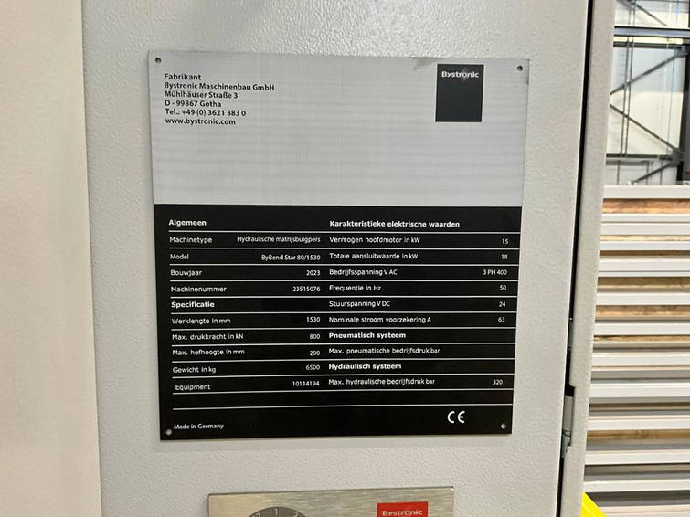 Diversen ByBend Star 80/1530 Bystronic ByBend Star 80/1530 21